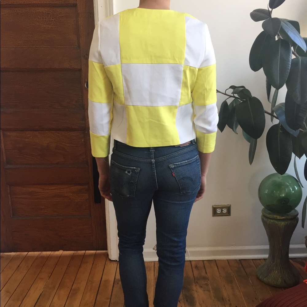 Checkered Crop Jacket - image 3